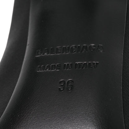 Balenciaga Jersey Crepe Extreme Pointed Toe Knife Booties 36 Black 8 of 9