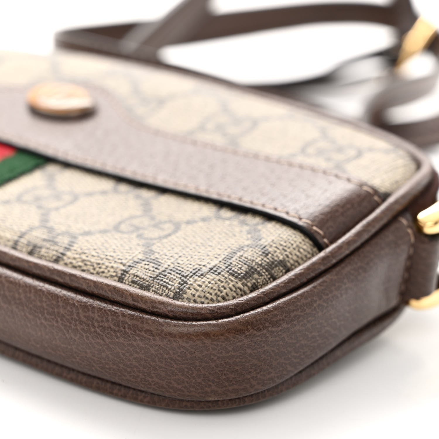 Gucci GG Supreme Monogram Web Mini Ophidia GG Bag Brown 9 of 9