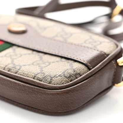 Gucci GG Supreme Monogram Web Mini Ophidia GG Bag Brown 9 of 9