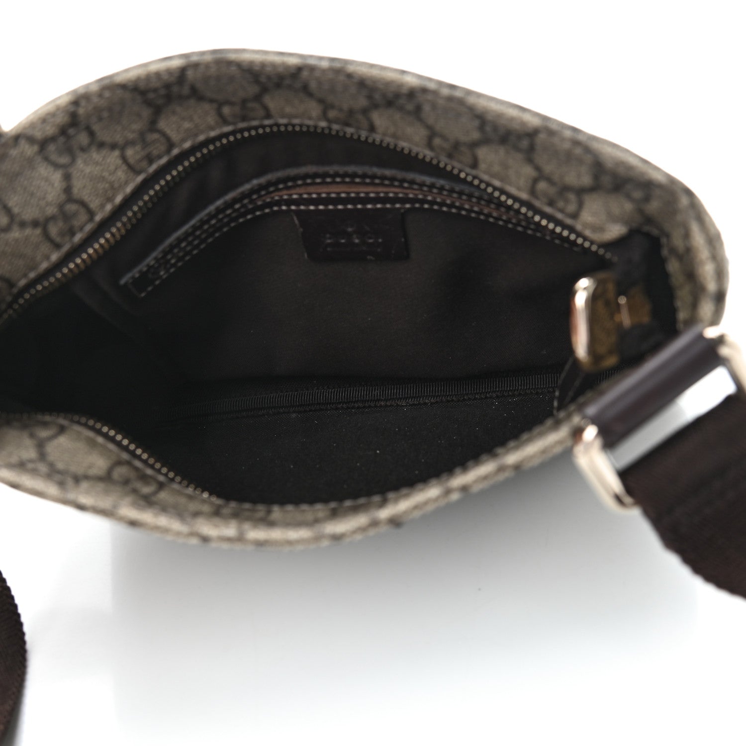 Gucci GG Supreme Monogram Small Flat Messenger Bag Dark Brown 4 of 8