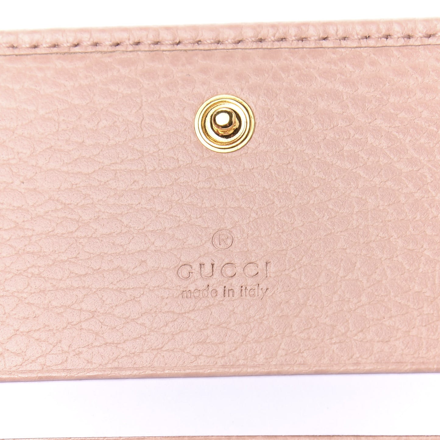 Dollar Calfskin GG Marmont Card Case Perfect Pink
