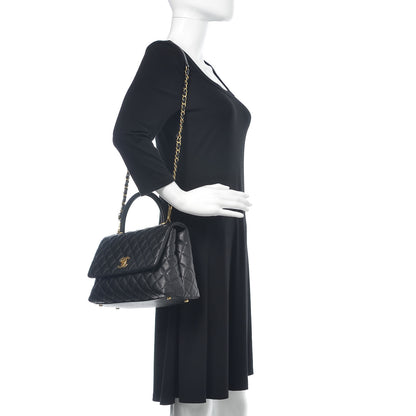 Chanel Caviar Quilted Small Coco Handle Flap Black 2 of 14