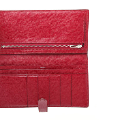 Hermes Epsom Bearn Gusset Wallet Rubis 5 of 9