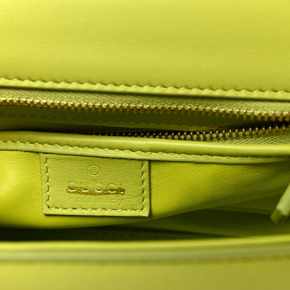 Gucci Calfskin Medium Bamboo Diva Green 6 of 9