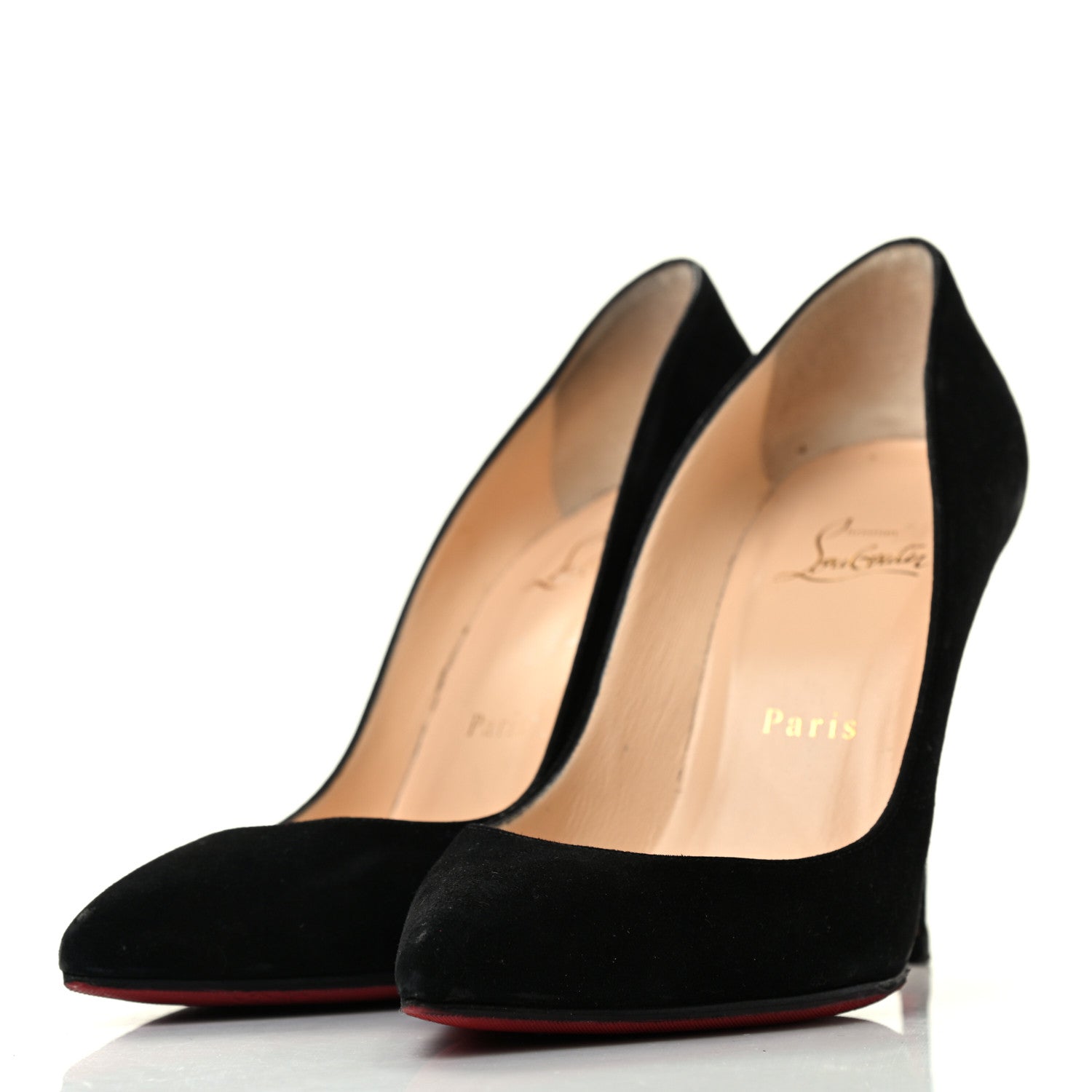 Christian Louboutin Veau Velours Pigalle Follies 100 Pumps 37 Black 3 of 10