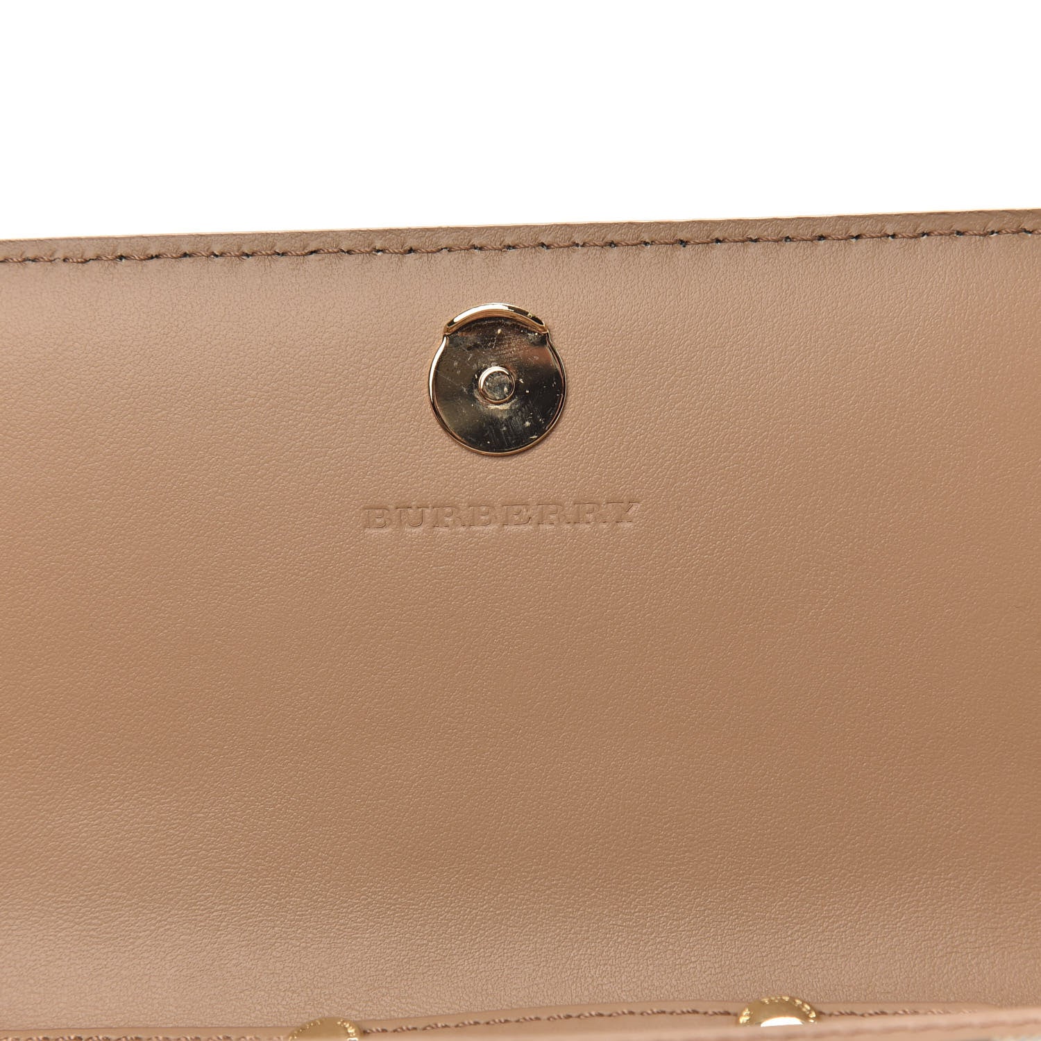 Burberry Haymarket Check Henley Wallet On Chain Mid Camel 9 of 10