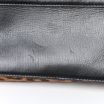 Givenchy Calfskin Suede Leopard Print Small GV3 Shoulder Bag Black Chestnut 13 of 13
