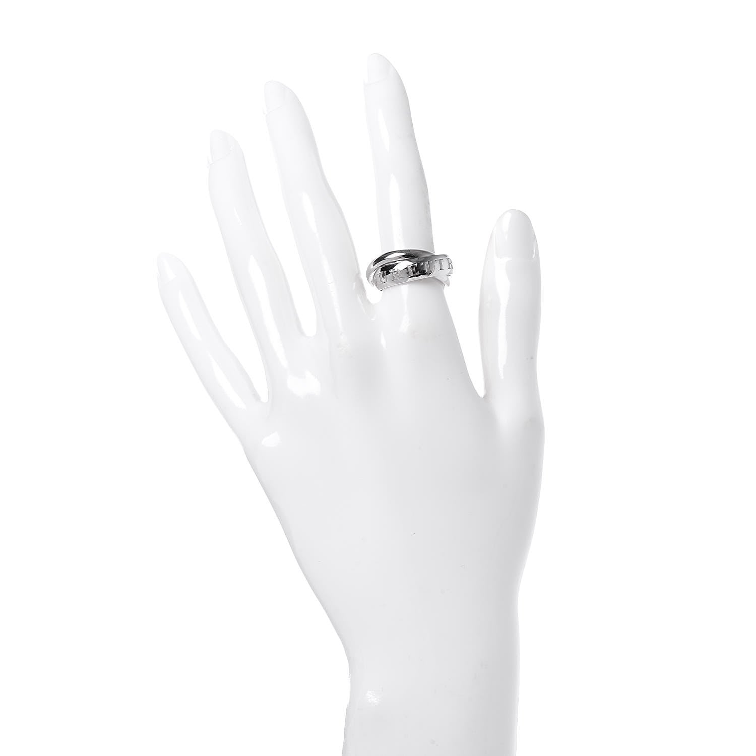 Cartier 18K White Gold 98 Xmas Limited Trinity Ring 52 6 2 of 6