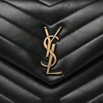 Saint Laurent Calfskin Y Quilted Monogram Medium Loulou Chain Satchel Black 8 of 11