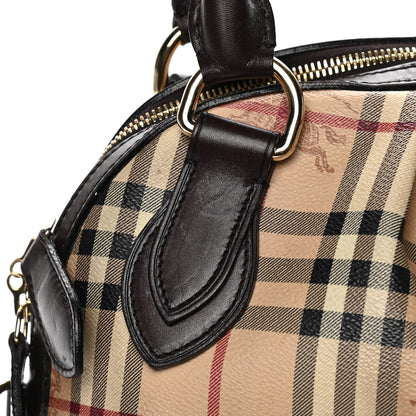 Burberry Haymarket Check Thornley Satchel Chocolate 10 of 13