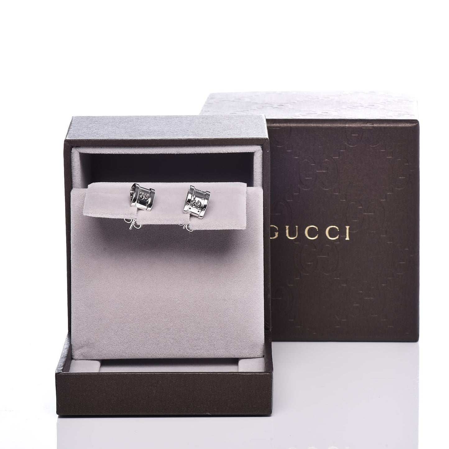 18K White Gold Icon Twirl Earrings