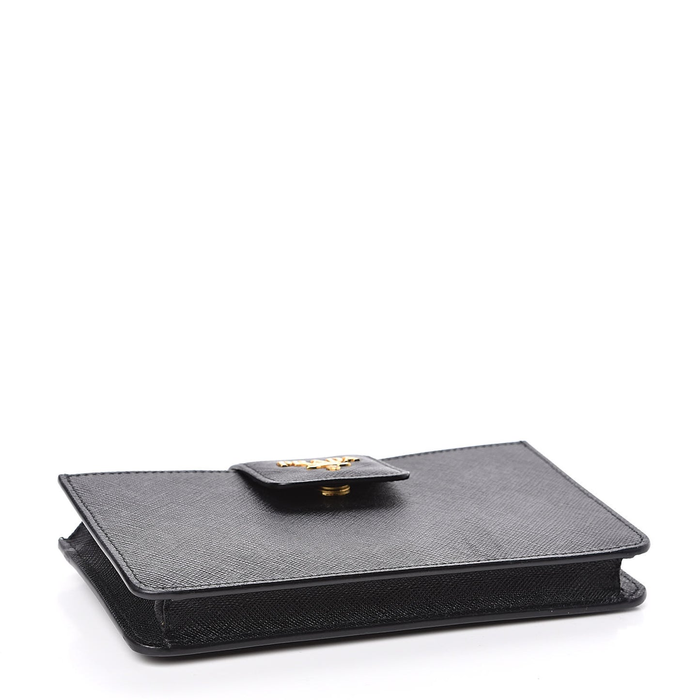 Saffiano Metal Mini Chain Wallet Black