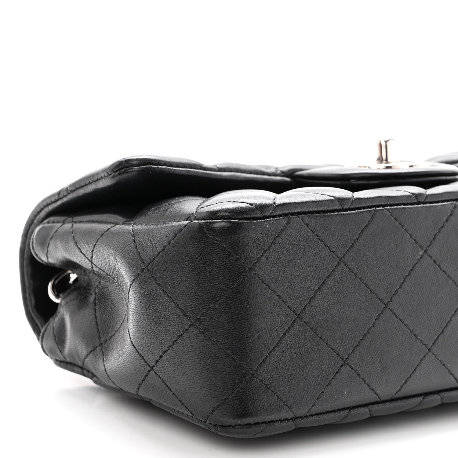 Chanel Lambskin Quilted Mini Rectangular Flap Black 8 of 10