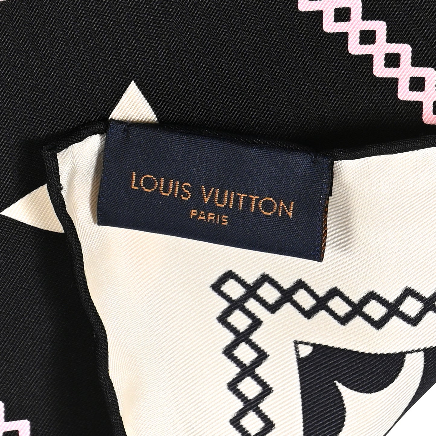 Silk Monogram Croisillon Scarf Black