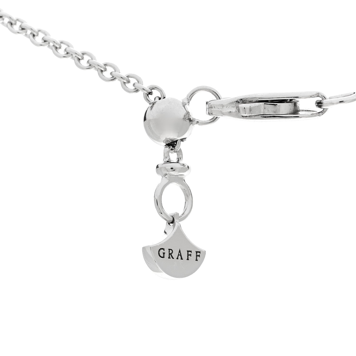 Graff 18K White Gold Diamond Tilda's Bow Pendant Necklace 1826637
