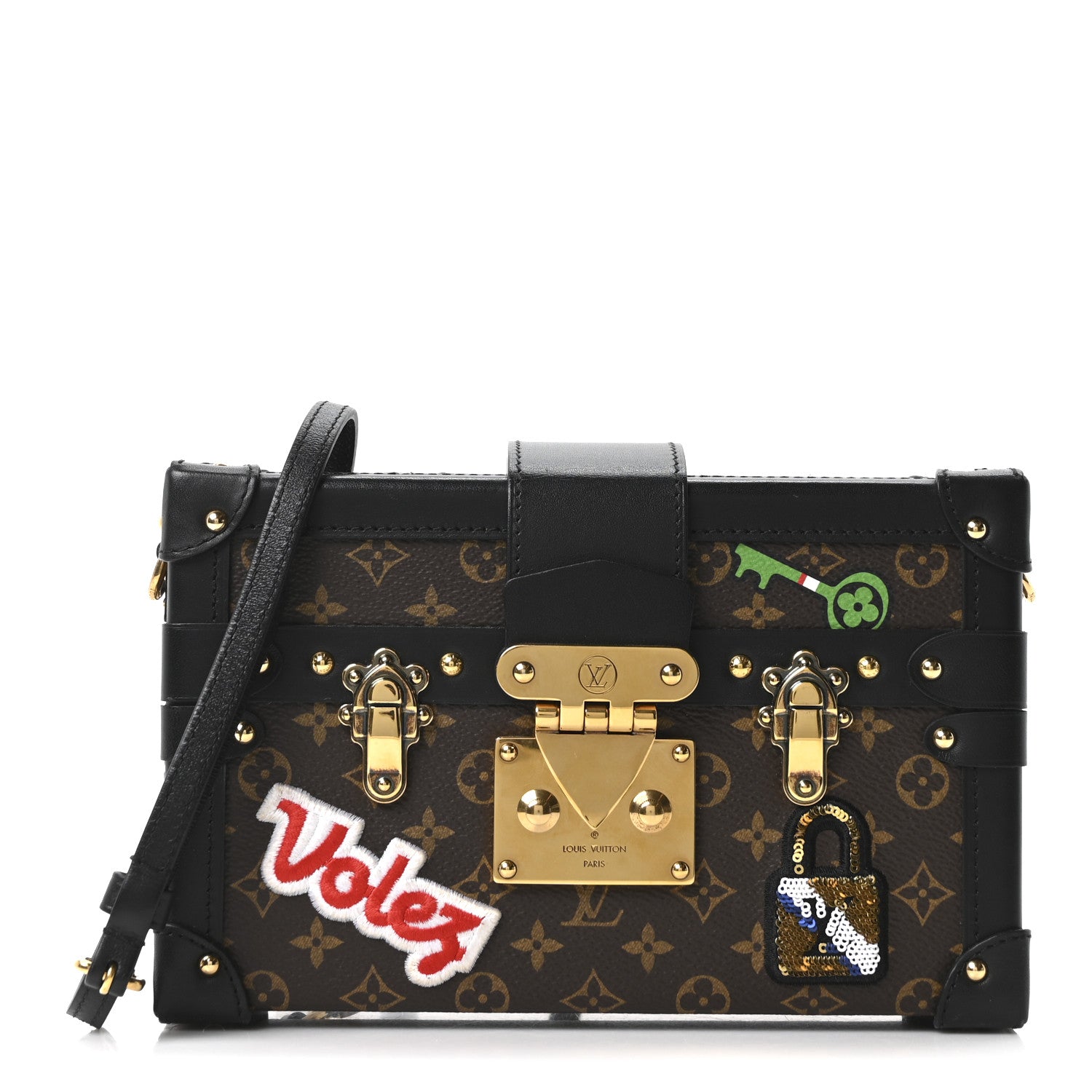 Louis Vuitton Monogram Patches Petite Malle Black 1 of 9