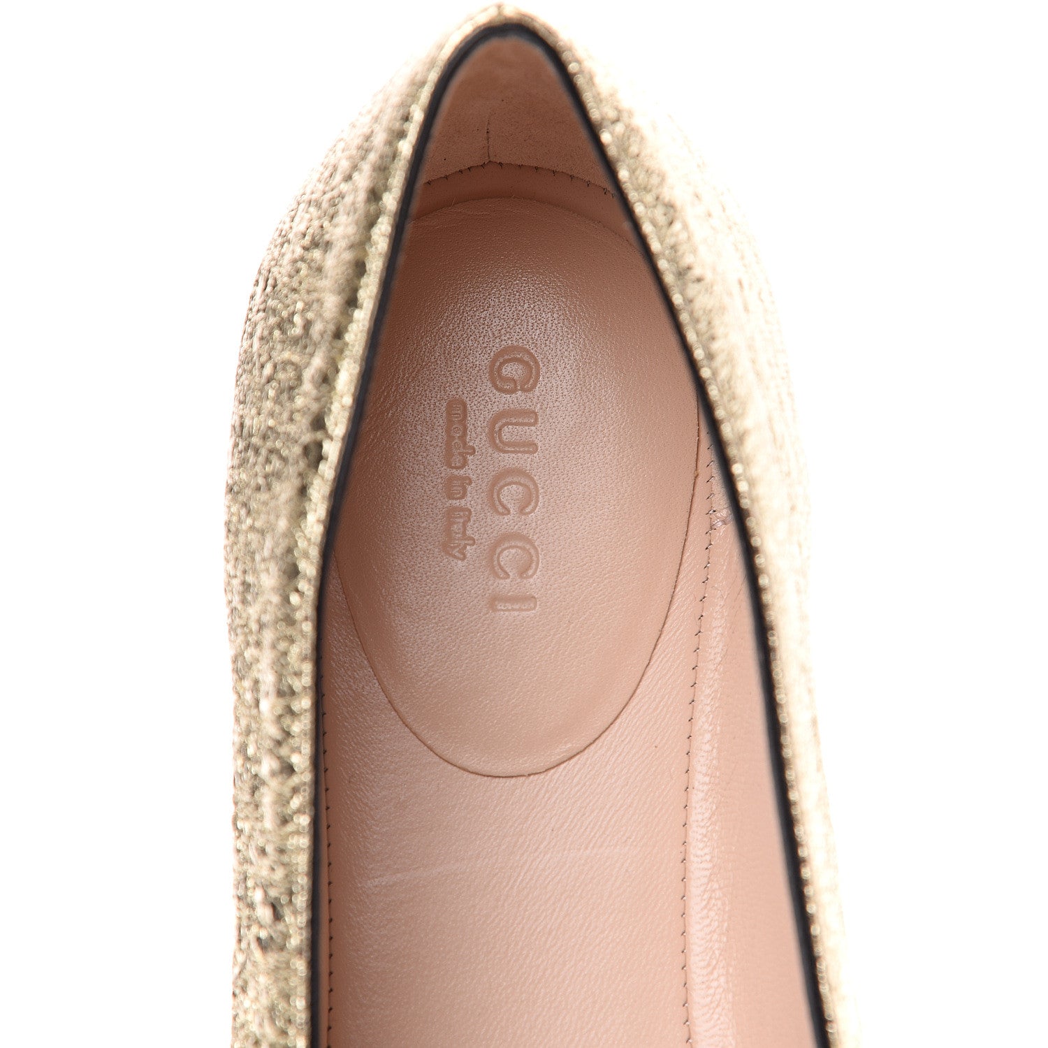 Gucci Galassia GG Marmont Fringe Flats 37 Platino 7 of 9