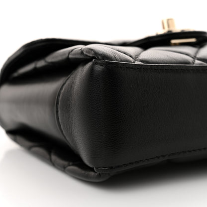 Chanel Lambskin Quilted Mini Top Handle Square Flap Black 9 of 11