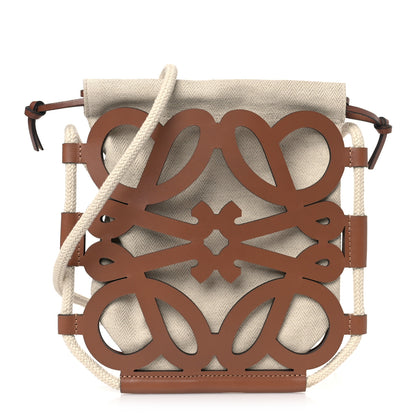 Loewe Smooth Calfskin Small Anagram Cutout Tote Tan Beige 1 of 7