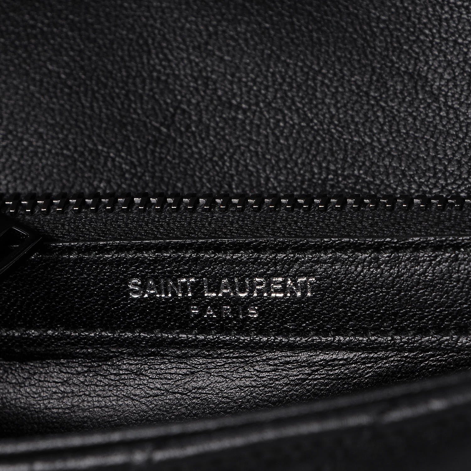 Saint Laurent Sheepskin Matelasse Chevron Monogram Medium College Bag Black 7 of 9