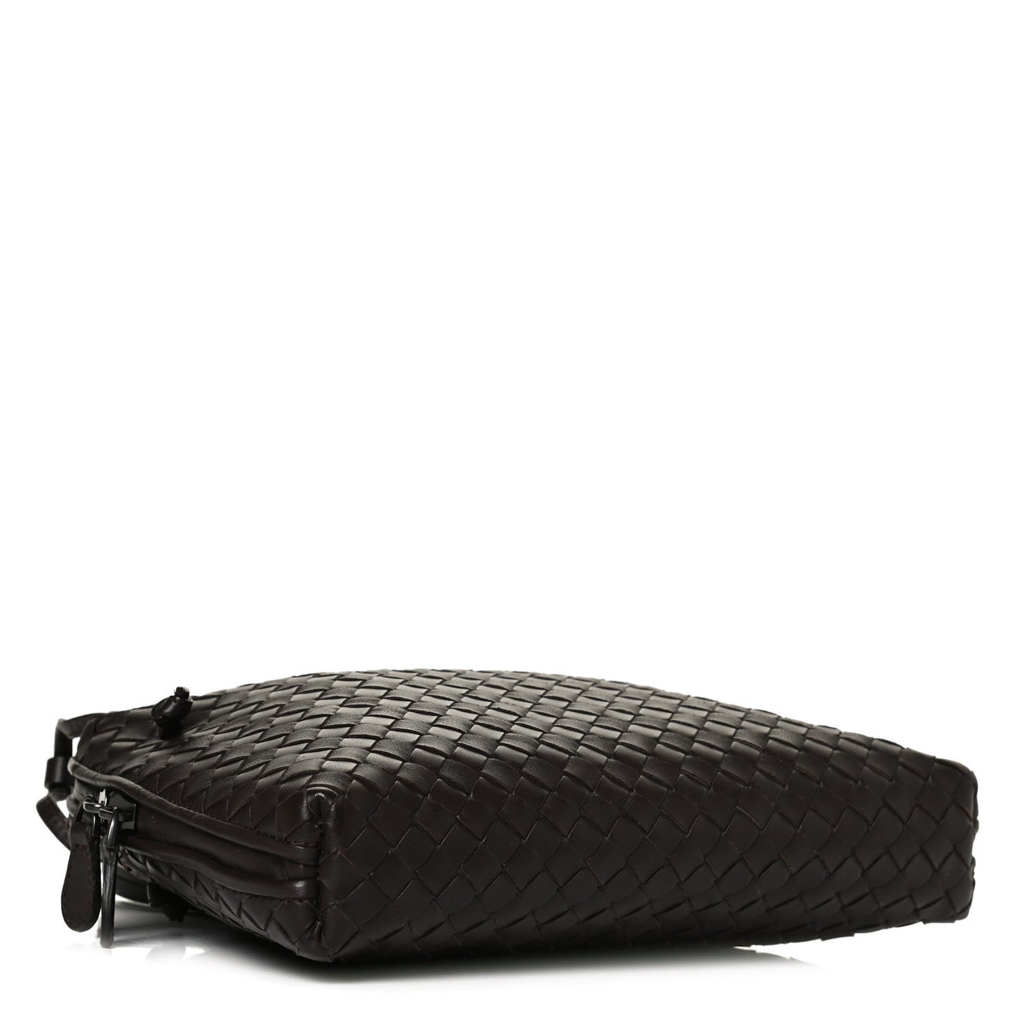 Nappa Intrecciato Nodini Crossbody Messenger Ebano