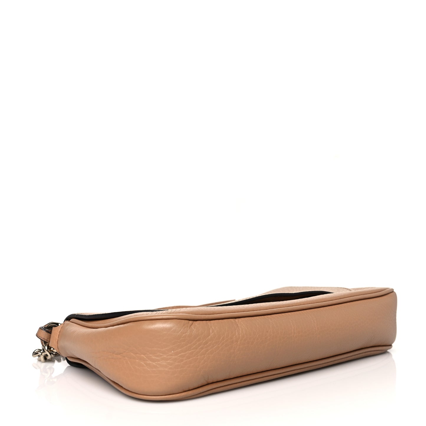 Pebbled Calfskin Medium Soho Flap Crossbody Camelia