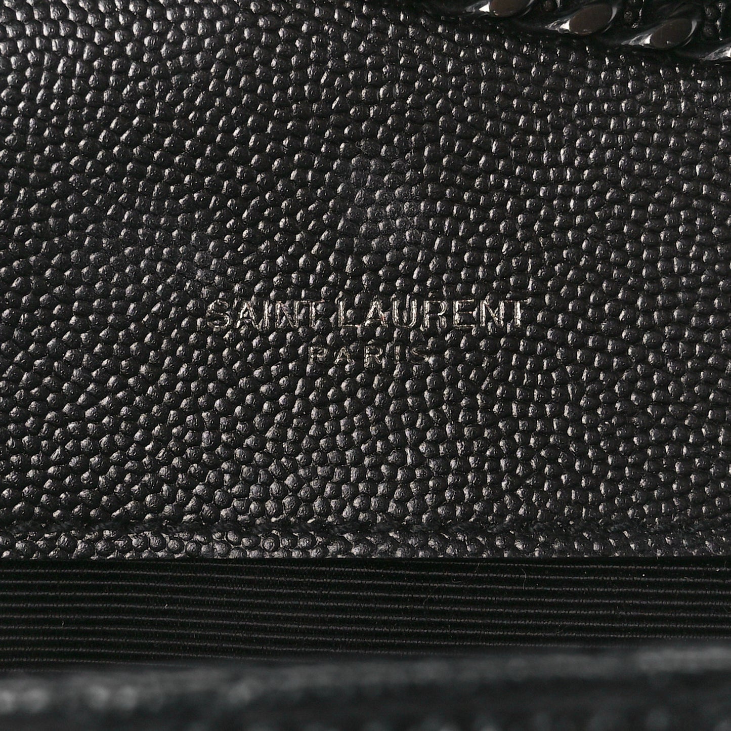 Grain De Poudre Textured Mixed Matelasse Triquilt Small Monogram Monochrome Satchel Black