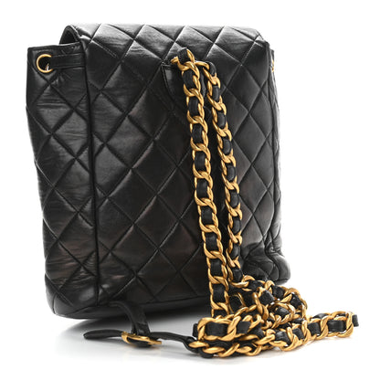 Chanel Lambskin Quilted Backpack Black 2 of 10