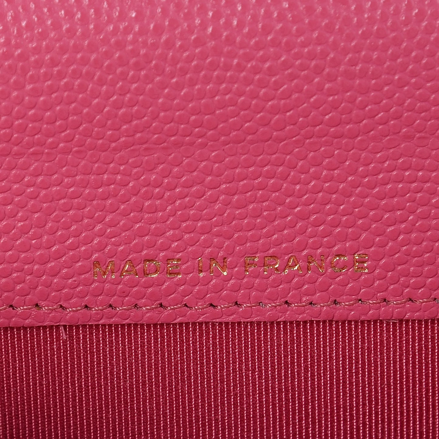 Caviar Quilted Flap Card Holder Pink