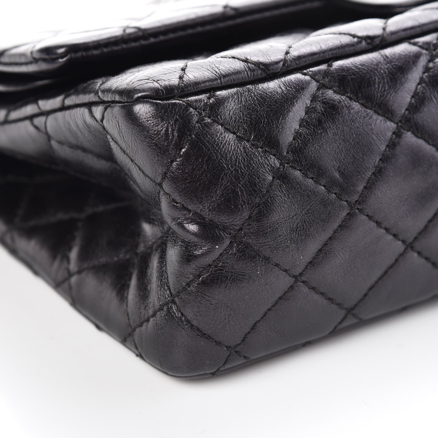 Chanel Metallic Aged Calfskin Quilted 2.55 Reissue 225 Flap Black 9 of 11
