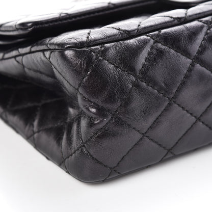 Chanel Metallic Aged Calfskin Quilted 2.55 Reissue 225 Flap Black 9 of 11