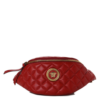 Versace Nappa Quilted Medusa Belt Bag Cherry Red 1 of 5