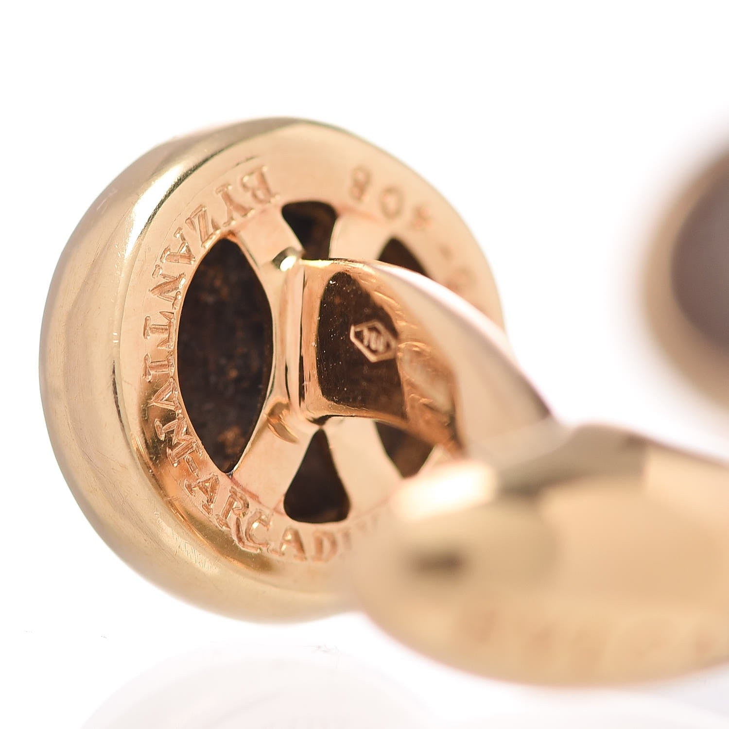 Bulgari 18K Yellow Gold Ancient Coin Cuff Links 6 of 8