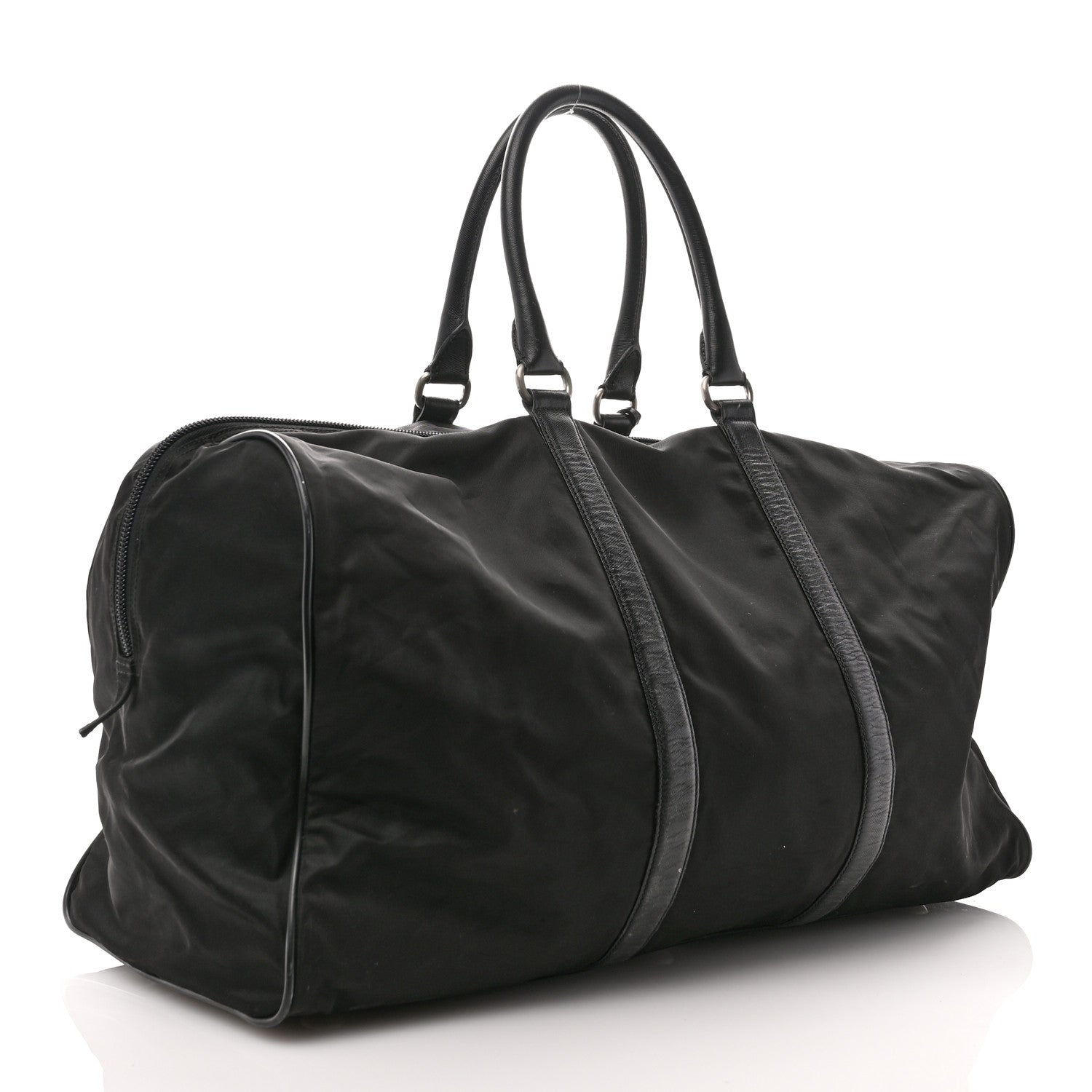 Prada Tessuto Nylon Saffiano Duffle Black 2 of 10