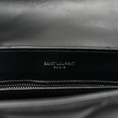 Saint Laurent Calfskin Y Quilted Monogram Toy Loulou Crossbody Bag Black 9 of 12