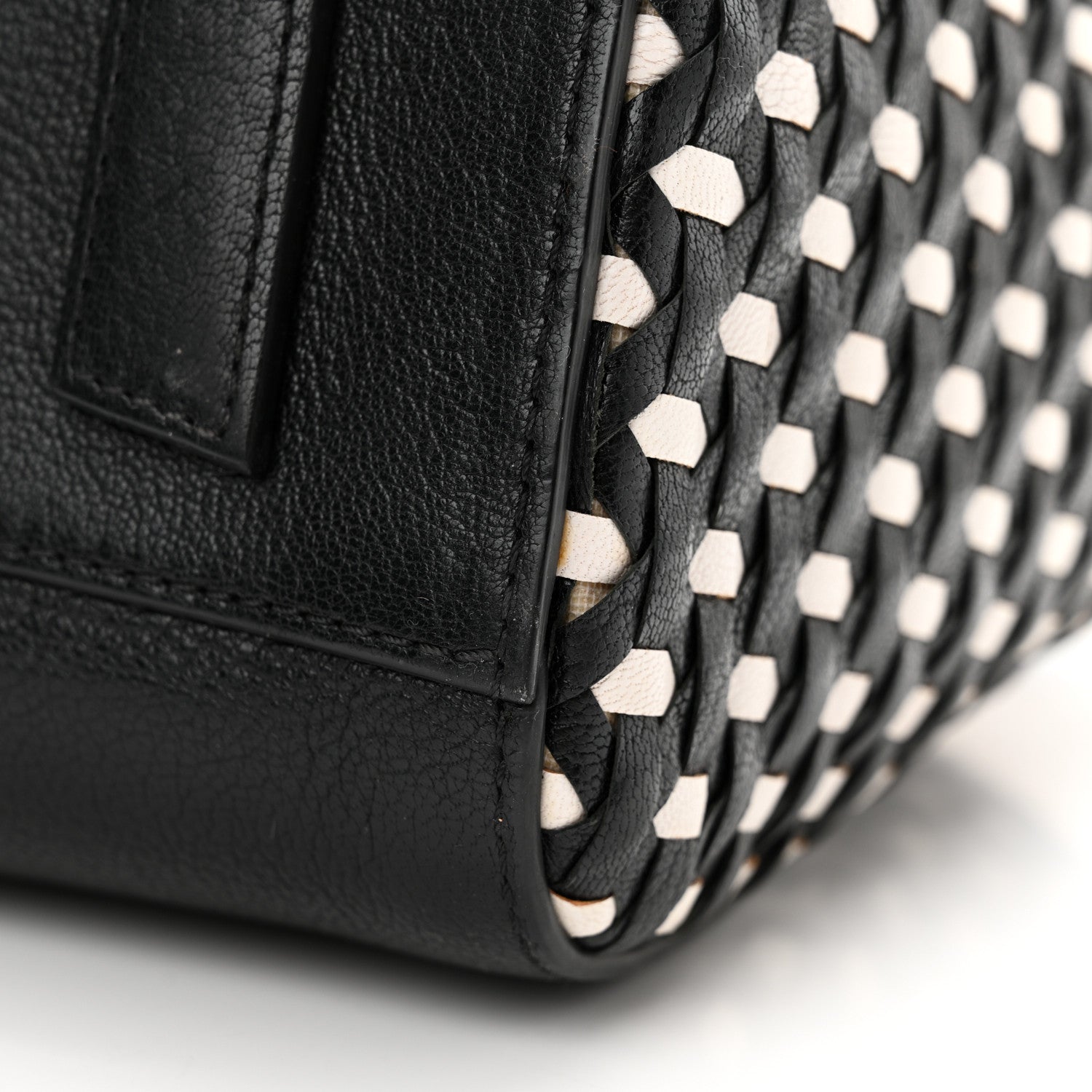 Givenchy Sugar Goatskin Woven Small Antigona Black White 15 of 15