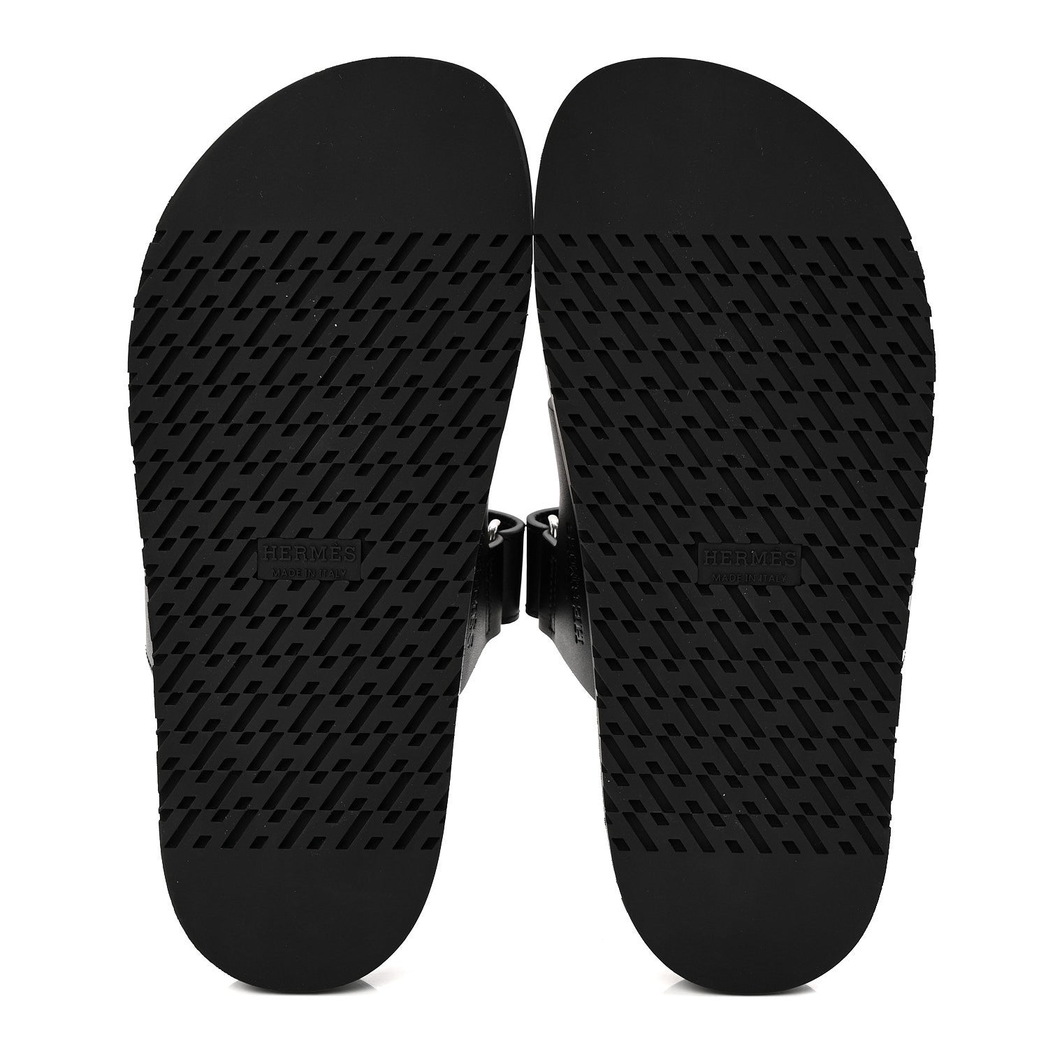 Hermes Calfskin Womens Chypre Sandals 37 Black 6 of 10