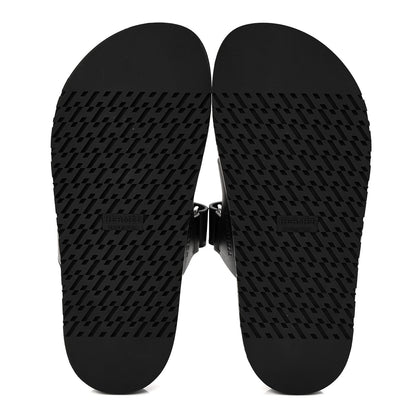Hermes Calfskin Womens Chypre Sandals 37 Black 6 of 10