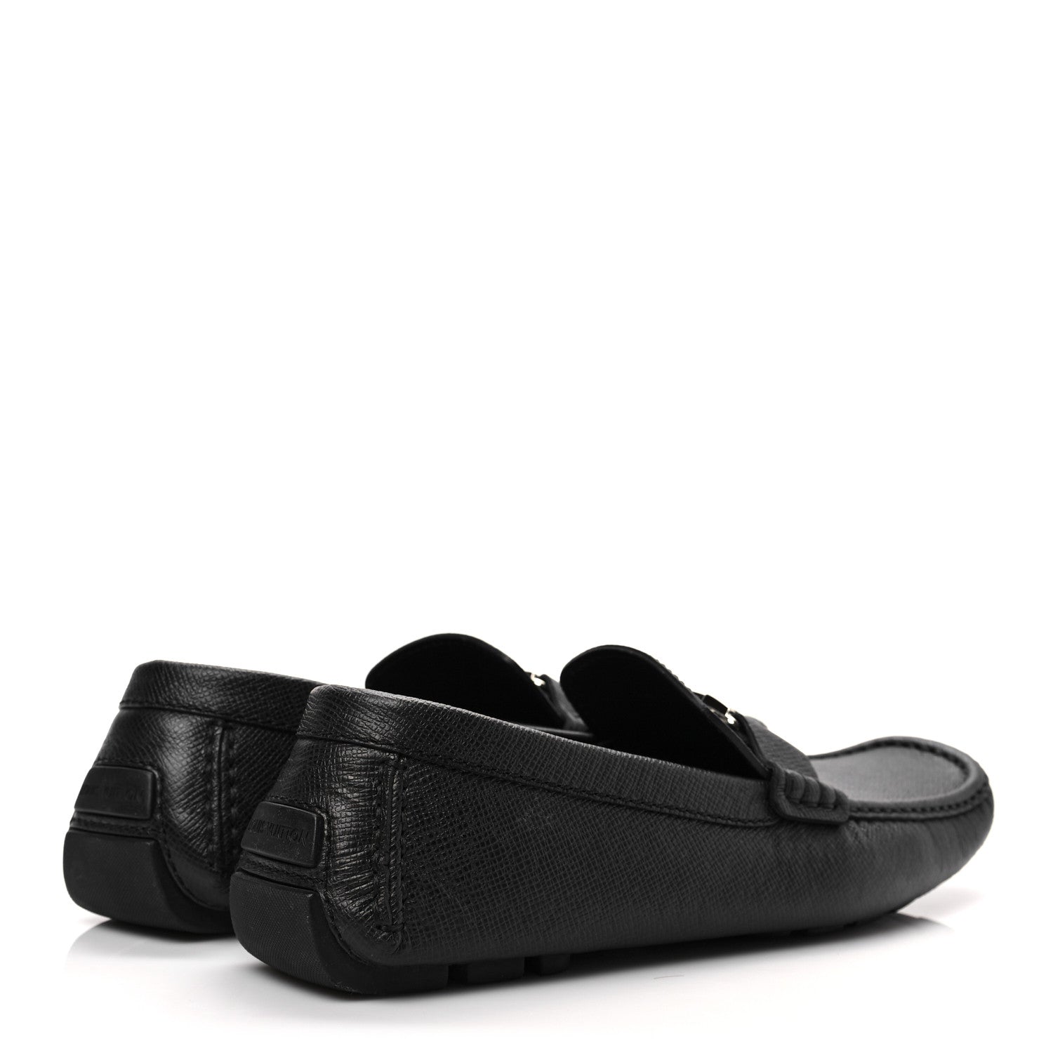 Louis Vuitton Taiga Mens Monte Carlo Car Shoe Moccasin Loafers 8 Black 4 of 11