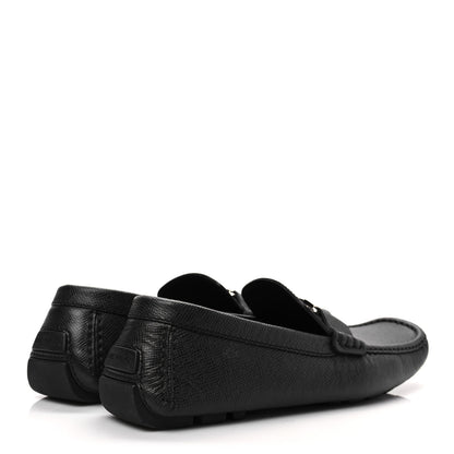 Louis Vuitton Taiga Mens Monte Carlo Car Shoe Moccasin Loafers 8 Black 4 of 11