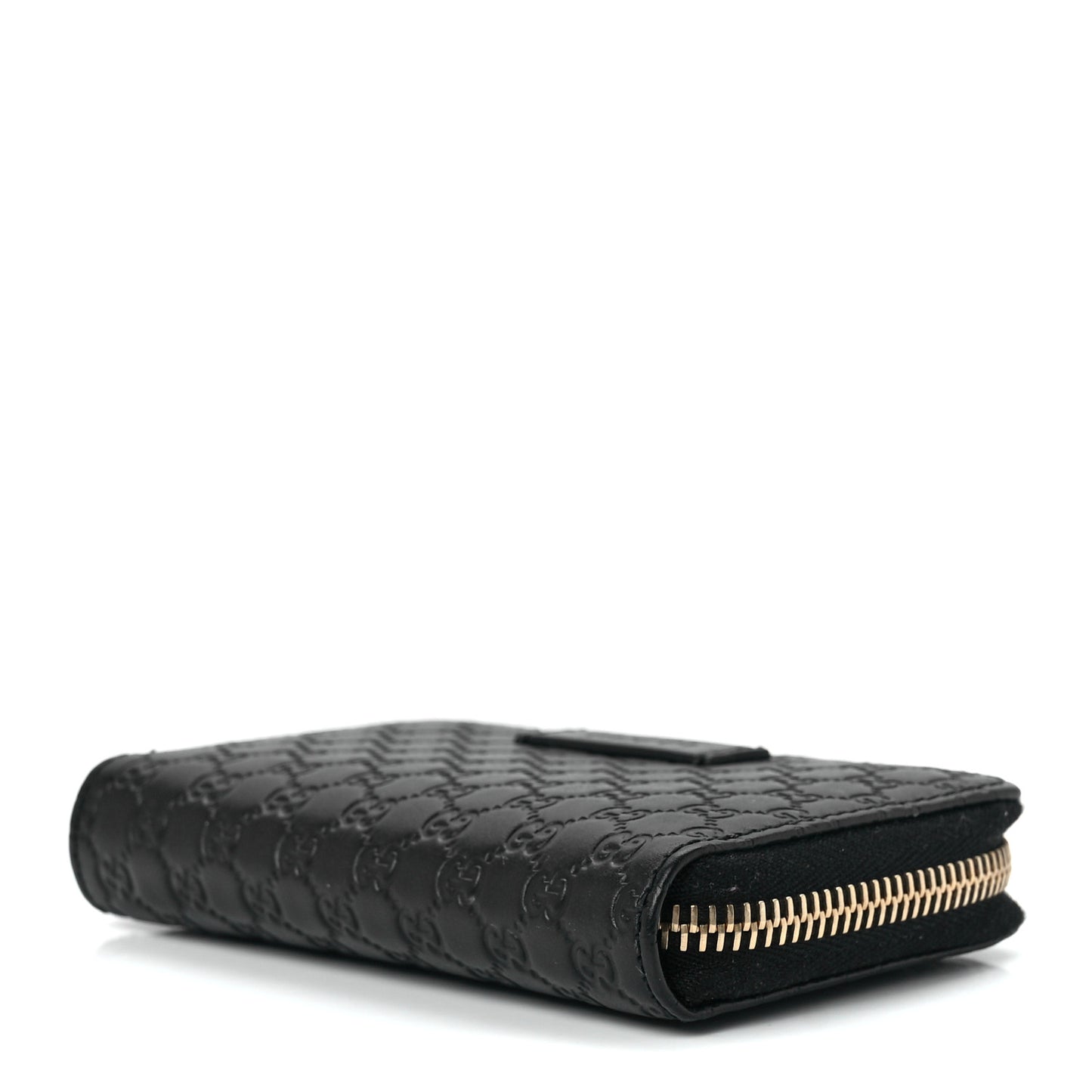 Microguccissima Zip Around Card Case Black