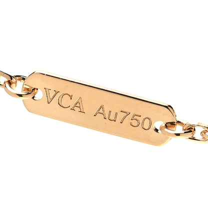 Van Cleef & Arpels 18K Yellow Gold Mother of Pearl Vintage Alhambra Pendant Necklace 4 of 7