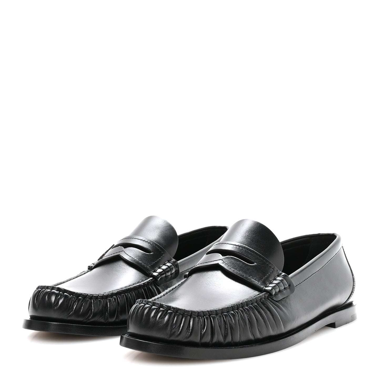 Calfskin Penny Loafers 39 Black