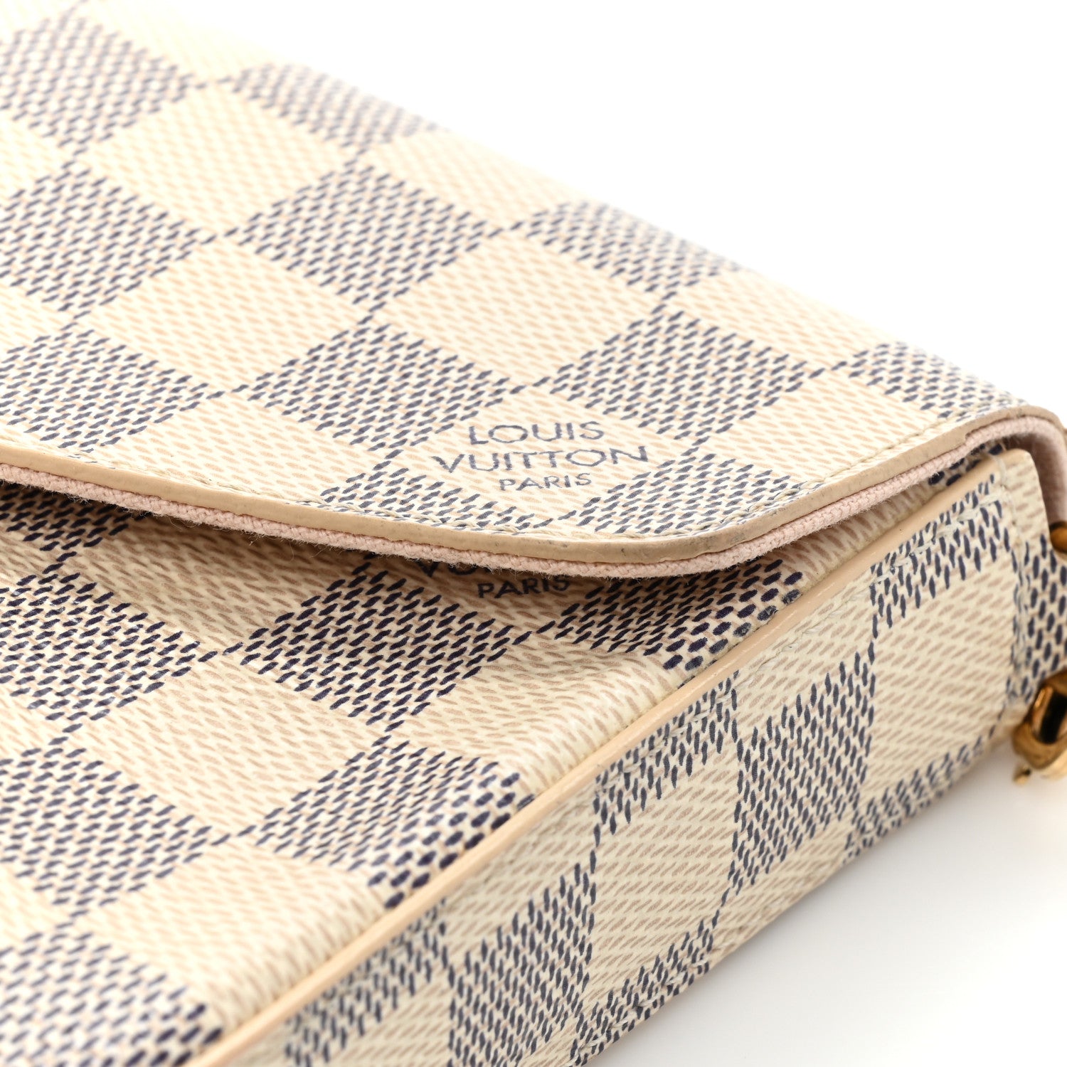 Louis Vuitton LOUIS VUITTON Damier Azur Pochette Felicie Chain Wallet Rose Ballerine 15 of 15