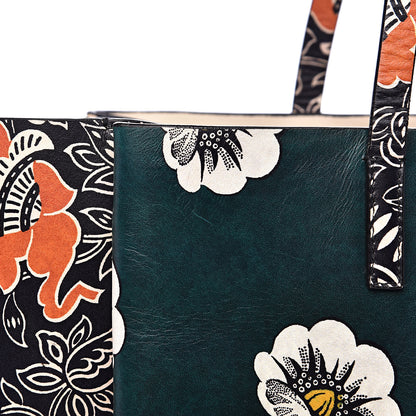 Valentino Garavani Vitello Mime Covered Tote Green Raspberry 10 of 13