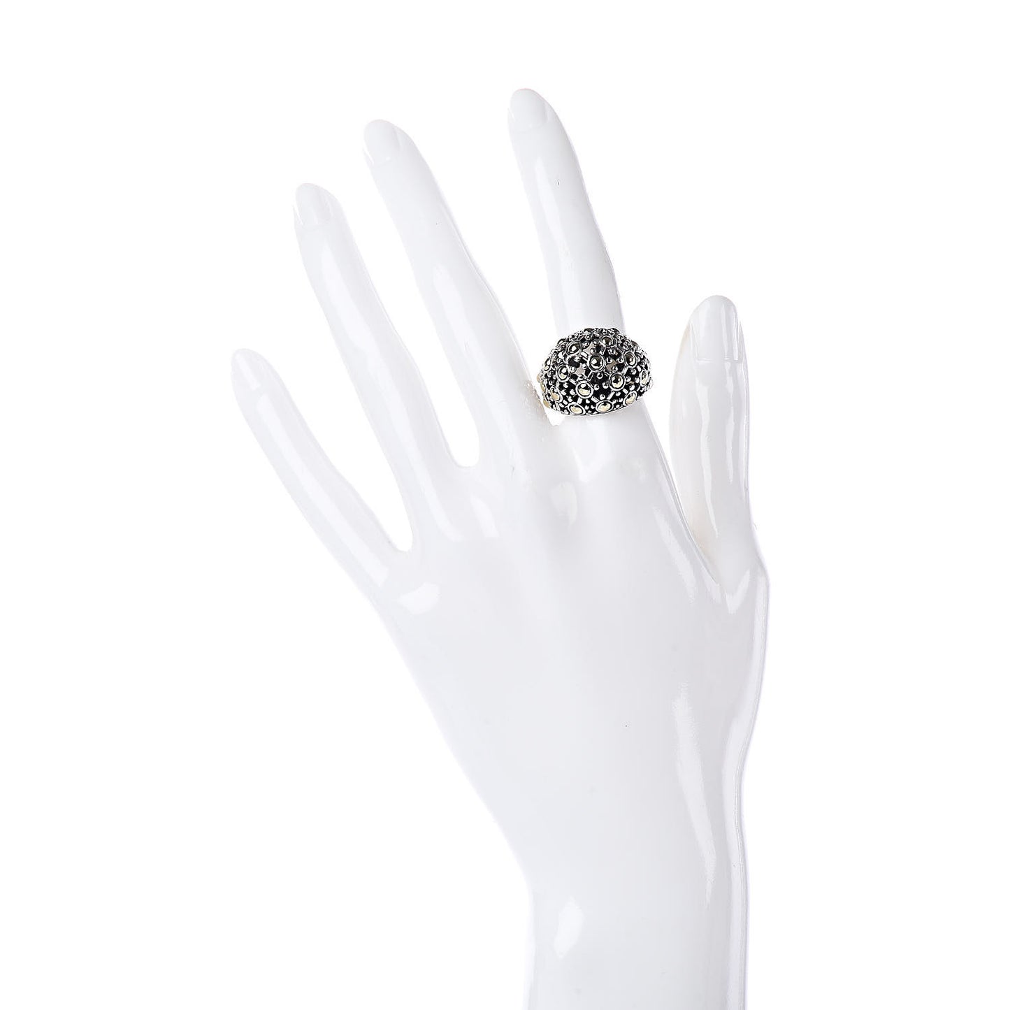 Sterling Silver 18K Yellow Gold Jaisalmer Dot Ring 54 7