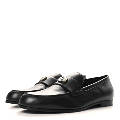 Chanel Lambskin Enamel CC Moccasin Loafers 40.5 Black 4 of 10