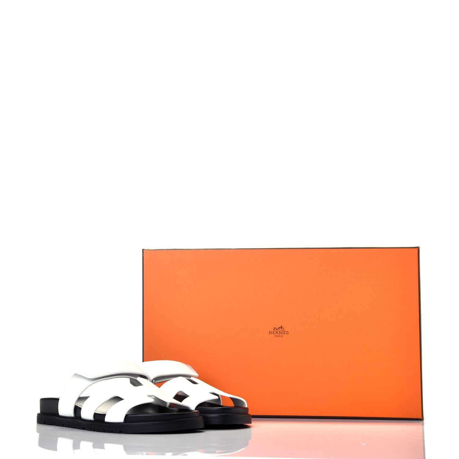 Hermes Calfskin Womens Chypre Sandals 36 White 9 of 9