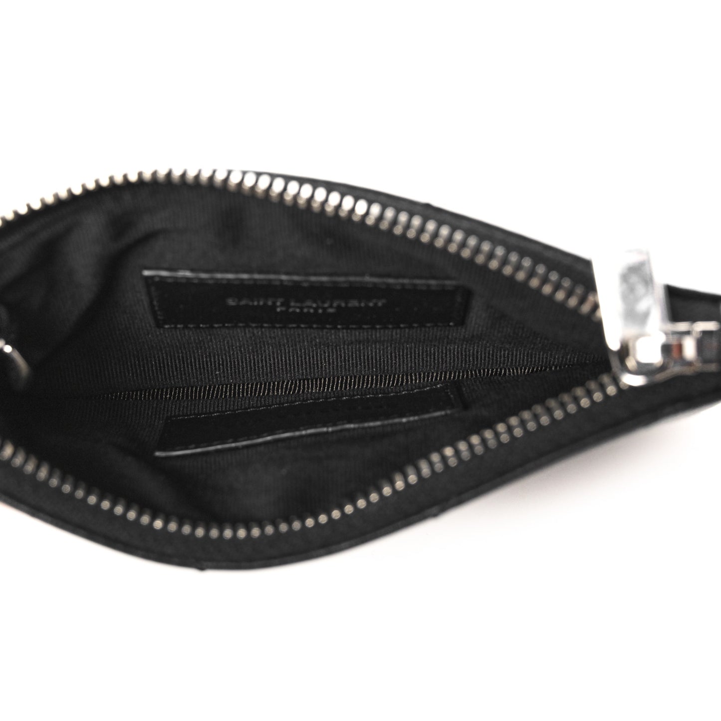 Calfskin Matelasse Monogram Key Pouch Black
