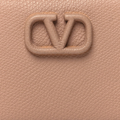 Valentino Garavani Calfskin Vlogo Zip Wallet Rose Cannelle 8 of 8